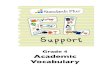 Grade 4 Academic Vocabulary - Standards Plus · 5/4/2016  · What is Academic Vocabulary? Academic Vocabulary includes the words, phrases, and language structures that are used in