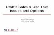 Utah’s Sales & Use Tax: Issues and Options · State Sales Tax Revenue Amounts FY 1970-2009 $0.0 $0.5 $1.0 $1.5 $2.0 $2.5 1970 1972 1974 1976 1978 1980 1982 1984 1986 1988 1990 1992