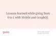 Lessons learned while going from 0 to 1 with Mobile and ... · Lessons learned while going from 0 to 1 with Mobile and GraphQL Kamilah Taylor, @kamilah GraphQL Summit 2020