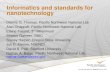 Informatics and standards for nanotechnology. Baker.pdfInformatics and standards for nanotechnology Dennis G. Thomas, Pacific Northwest National Lab Alan Chappell, Pacific Northwest
