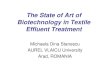 The State of Art of Biotechnology in Textile Effluent Treatment · 2005. 11. 30. · Textile wastewaters treatments The state of art for textile effluent decontamination involves