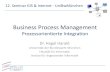 Vortrag - Business Process Management · Trends und Herausforderungen fünf Voraussagen zum BPM bis 2014 - Gartner 2010 B P . M . S Geschäftsprozessnetzwerke Gestaltung von unternehmens-