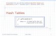 Hash Tables - ics.uci.edugoodrich/teach/cs260P/notes/HashTables.… · Hash Tables 5 Hash Functions and Hash Tables q A hash function h maps keys of a given type to integers in a