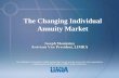 The Changing Individual Annuity Market · Dominant distribution channel varies by product type 2012 Annuity Market Share by Product Types Source: U.S. Individual Annuities survey,
