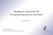 Research Councils UK Funding Assurance overview of... · • ( Visit ) • Draft report including recommendations • Management response • Final report • Follow-up . Previous