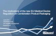 The implications of the new EU Medical Device Regulation ... · –Product coding, UDI, serialisation and anti-counterfeiting –Packaging and artwork management. –Product complexity