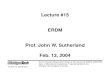 Lecture #15 ERDM Prof.JohnW.Sutherland Feb. 13, 2004€¦ · Environmentally Responsible Design & Manufacturing (MEEM 4685/5685) Dept. of Mechanical Engineering - Engineering Mechanics