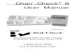 (0163-437-H) Chair-Check II · How to Use the Chair-Check® II System 1. Plug the Chair-Check® II Sensormat® cord connec-tor into the bottom of the Chair-Check® II control unit.