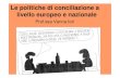 Le politiche di conciliazione a livello europeo e nazionale · 2010. 11. 4. · Sistema economico-sociale Relazioni familiari Conciliazione dei tempi La conciliazione è uno snodo