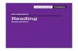 Reading · 2019. 2. 7. · collegeboard.org. ACCUPLACER Reading Sample Questions The Next-Generation Reading test is a broad-spectrum computer adaptive assessment of test-takers’