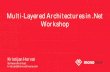 Multi-Layered Architectures in .Net Workshop Architectures... · • Configure dependency injection • Properly expose domain models • Switch the service layer with new one - IoC