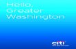Hello, Greater Washington · 2016. 7. 22. · event spanning more than 90 countries. In Greater Washington, more than 2,500 Citi colleagues, alumni, clients, family and friends have