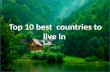 Top 10 best countries to live in