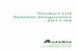 Product List Autobio Diagnostics 2011-04 - Core …...2 Autobio Diagnostics Co., Ltd. was established in 1998 and has become one of the largest and fastest growing clinical diagnostics