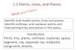 1.1 Points, Lines, and Planes - Coral Gables Senior High · 2015. 8. 18. · x x y z t plane ZYX plane XYZ •Plane –A flat surface that extends indefinitely –Contains lines and