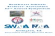 Southwest Athletic Trainers’ Association · 7/17/2016  · Wednesday July 20th – Saturday July 23rd, 2016 Arlington, TX 5 Silent Auction Exhibit Hall Clinical Education Program