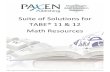 Suite of Solutions for TABE® 11 & 12 Math Resources SO… · Paxen Publishing Suite of Solutions for TABE 11 & 12 MATH: TABE Level E (AE—CCR LEVEL B) STANDARD Associated TABE®