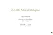 CS-E4800 Artificial Intelligence · Robotics (motion planning, sensing, ...) This Course Reasoning and problem-solving logical reasoning probabilistic reasoning Decision-making and