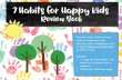7 Habits for Happy Kids · 2020. 3. 31. · 7 Habits for Happy Kids Review Book Use this review book to have students summarize their learning after completing a unit on The 7 Habits