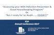 “Assessing your MS4 Pollution Prevention & Good Housekeeping … · 2017. 9. 15. · The Starting Blocks -- Getting Ready for the Good Housekeeping & Pollution Prevention Audit