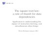 The square-root law: a rule of thumb for data dependencies · The square-root law: a rule of thumb for data dependencies Application to understanding the ... • L is the minimum