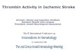 Thrombin Activity in Ischemic Stroke · 2019. 5. 30. · Thrombin Concentration dependent dual effect of thrombin in the brain Low concentrations (~ pM) -neuroprotective effects High