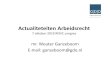 Actualiteteiten Arbeidsrecht mr. Wouter Ganzeboom 7 ... · Rechtbank Limburg, 10 april 2019 : casus - 1986: aanvang dv als monteur - 2009 rugklachten- operatie –herstel 2010 - 2016: