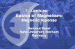 1. Lecture: Basics of Magnetismmagnetism.eu/esm/2011/slides/zabel-slides1-magnetic-response.pdf · However, magnetism is not a classical problem, thus Langevin function is only a