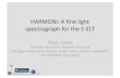 HARMONI: A ﬁrst light spectrograph for the E‐ELTifs.wdfiles.com/local--files/workshop/Clarke.pdf · HARMONI: A ﬁrst light spectrograph for the E‐ELT Fraser Clarke Niranjan