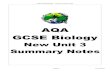 AQA GCSE Biologysmartfile.s3.amazonaws.com/d424c8c22ecdf49262ddb... · AQA GCSE Biology – Unit 3 summary notes Page 5 11/15/2016 Specialised exchange surfaces ... B3.2 Transport