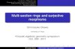 Multi-section rings and surjective morphismsokawa/kinosaki2011.pdf · 2017. 5. 16. · Kinosaki algebraic geometry symposium Oct. 25th 2011 Shinnosuke Okawa Multi-section rings and