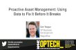 Proactive Asset Management: Using Data to Fix It Before It ...€¦ · Proactive Asset Management: Using Data to Fix It Before It Breaks Dan Teague VP Business Development. WegoWise.