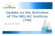 Update on the Activities of The NELAC Institute (TNI) · The NEFAP EC evaluates the work of the group to determine the effectiveness of the marketing on an annual basis. Collect contact