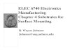 ELEC 6740 Electronics Manufacturing Chapter 4 Substrates ...jevans/elec6740/Chapter4BW.pdf · ELEC 6740 Electronics Manufacturing Chapter 4 Substrates for Surface Mounting R. Wayne