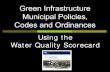 Green Infrastructure Municipal Policies, Codes and Ordinances · Green Infrastructure Municipal Policies, Codes and Ordinances Using the Water Quality Scorecard