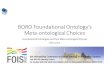 BORO Foundational Ontology’s Meta-ontological Choicesborosolutions.net/sites/default/files/ONTO.COM2016... · BORO Methodology • Foundational ontology and methodology developed