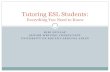 Tutoring ESL Studentsalbrightcrla.weebly.com/uploads/3/5/1/6/3516715/tutoring... · 2018. 10. 8. · ESL Writers Many ESL students struggle the most in their writing, so it is imperative
