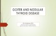 GOITER AND NODULAR THYROID DISEASE · 2018. 6. 17. · • Goiter refers to an enlarged thyroid gland… due to by different mechanisms : Biosynthetic defects, Iodine deficiency,