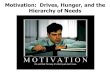 Motivation: Drives, Hunger, and the Hierarchy of Needsmshinespsychology.weebly.com/.../motivation_day_1.pdf · 2018. 10. 14. · Pros and cons of this theory in explaining human behavior