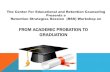 The Center For Educational and Retention Counseling ... · Retention Strategies Session (RSS) Workshop on FROM ACADEMIC PROBATION TO GRADUATION . WHAT DOES IT MEAN TO BE ON ACADEMIC