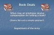 Book Deals · 2001. 11. 13. · Travel Expenses (All considered “compensation” except travel ... a disclaimer if subject of writing deals in significant part with any ongoing