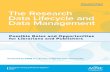 The Research Data Lifecycle and Data Management · Librarians and information specialists have the opportunity to develop and implement services offered to your research community