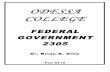 Syllabi GOVT. 2305 Fall 2012 - Odessa College · 2020. 8. 3. · Government 2305 Syllabus Summary 4 exams – 100 points each = 400 points Bonus Questions (3) on Each Exam: Govt.
