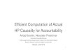 Efficient Computation of Actual HP Causality for ... · 1 G. Audemard and L. Simon. “Predicting Learnt Clauses Quality in Modern SAT Solvers.” In: IJCAI 2009, Proceedings of the