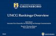 UNCG Rankings Overview · • No preeminent publication rankings • All three programs accredited by national associations, making UNCG one of 36 universities to have that distinction