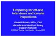 Preparing for off-site interviews and on-site inspectionsmhssn.igc.org/Preparation for inspections and interviews - Jan 2019.… · Off-site Interviews •“Know who you are talking