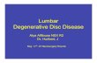 Lumbar Degenerative Disc Disease · 2019. 10. 18. · Degenerative Disc Disease Atya Alfllouse NSX R2 Dr. Hurlbert, J May, 17th,07 Neurosurgery Rounds. Very Important Talk!! -- LBP