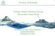 College Water Efficiency Group November Case Study · 2019. 12. 26. · Decentralized Water Treatment and Reuse is Becoming Nationally Accepted “U.S. water and wastewater utilities