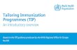 Tailoring Immunization Programmes (TIP) · Tailoring Immunization Programmes (TIP) An introductory overview. 2 ... information to monitor implementation •Make any iterative adjustments