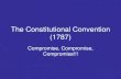 The Constitutional Convention (1787) - Tumwater School District · 2019. 9. 30. · The Constitutional Convention (1787) Compromise, Compromise, Compromise!!! Articles of Conf. Collapse.